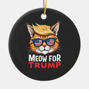 Mittel für die Wahl von Trump Cat Kitten Keramik Ornament