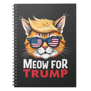 Mittel für die Wahl von Trump Cat Kitten Notizblock