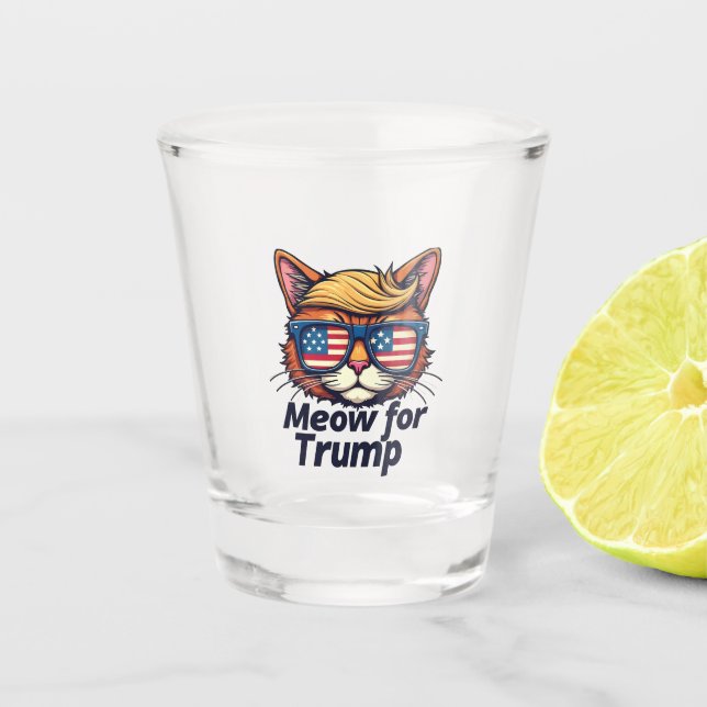 Mittel für Trump, um die Katzen wieder sicher zu m Schnapsglas (Vorderseite)