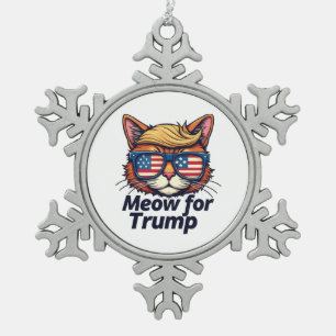 Mittel für Trump, um die Katzen wieder sicher zu m Schneeflocken Zinn-Ornament