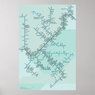 Mittel Ohio Fluss 30" x 20" Poster