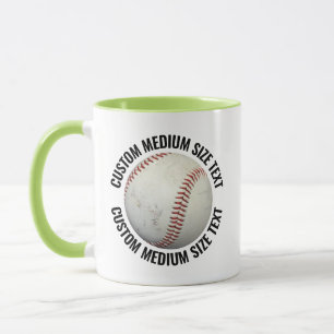 Mittel Text LIME GRÜN Combo 11oz Benutzerdefiniert Tasse