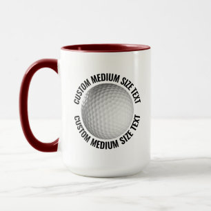 Mittel Text MAROON Combo 15oz Custom Golf Tasse