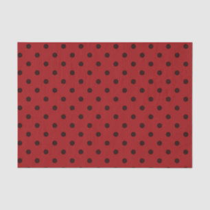 Mittel- und dunkelrotes Polka-Dot-Papierpapier Seidenpapier