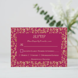 Mittelalter Gold RSVP Karte