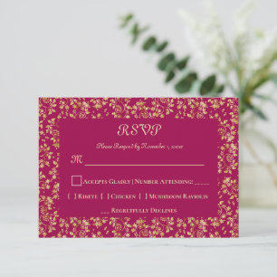Mittelalter Gold RSVP Karte