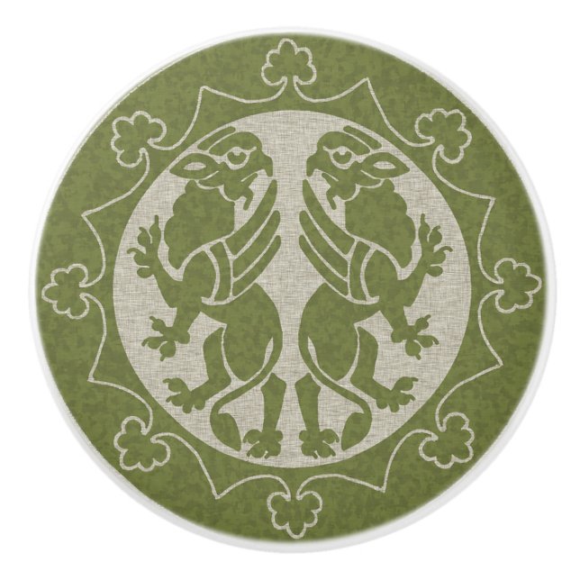 Mittelalter Griffins Keramikknauf (Vorderseite)