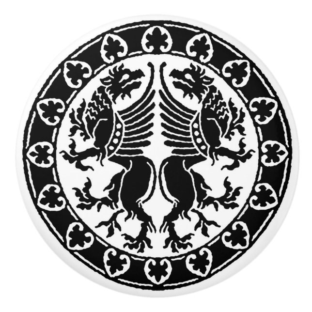 Mittelalter Griffins Keramikknauf (Vorderseite)