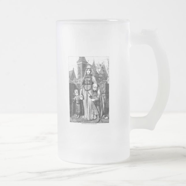 Mittelalter Mattglas Bierglas (Rechts)