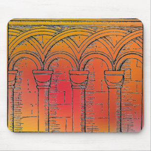 Mittelalter-Mauspad mit Architektur Mousepad