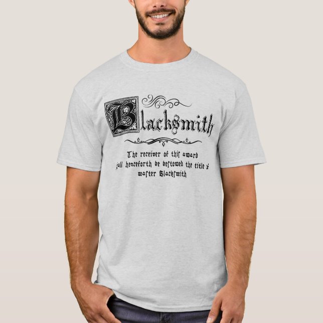 Mittelalter Meister Blacksmith T-Shirt (Vorderseite)