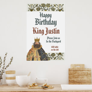 Mittelalter Mittelalterliche Renaissance König Geb Poster
