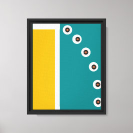 Mittelalter Moderne Abstrakte Kunst mit Vinyl-Plat Leinwanddruck