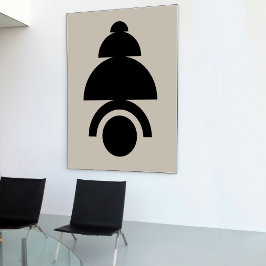 Mittelalter Moderne Abstrakte Minimalistische Kuns Poster