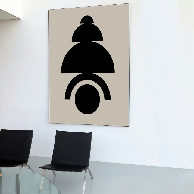 Mittelalter Moderne Abstrakte Minimalistische Kuns Poster (Mid Century Modern Abstract Minimalist Art Poster)