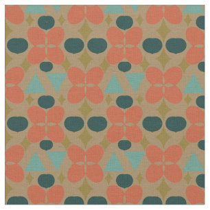 Mittelalter Moderne Blume Diamond Taupe Muster Stoff