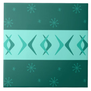 Mittelalter Moderne Bumerangs Aquamarin Fliese