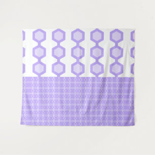 Mittelalter Moderne Hexagons Pastel Lavender Wandteppich