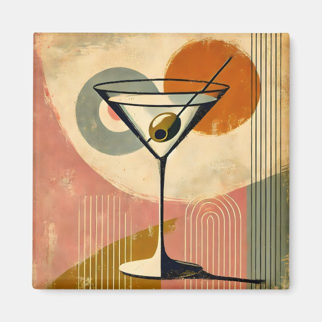 Mittelalter Moderne Kunst Martini Magnet (Vorne)