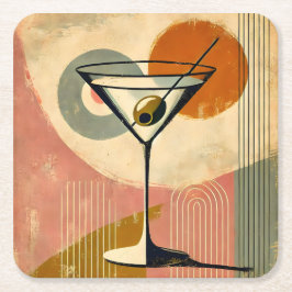 Mittelalter Moderne Kunst Martini Rechteckiger Pappuntersetzer