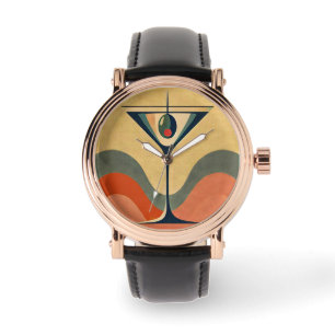Mittelalter Moderne "Pimento olive martini wave" Armbanduhr