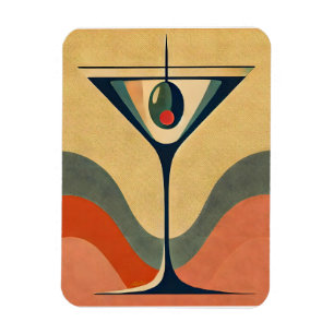 Mittelalter Moderne "Pimento olive martini wave" Magnet