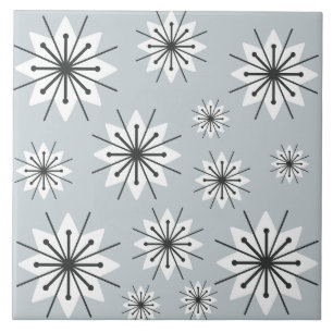 Mittelalter Moderne Schneeflocken Silber Fliese