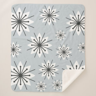 Mittelalter Moderne Schneeflocken Silber Sherpadecke