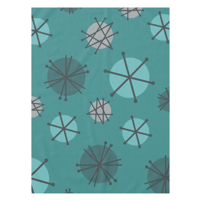 Mittelalter Moderne Sternexplosionen Aquamarin Tischdecke (Vorderseite)