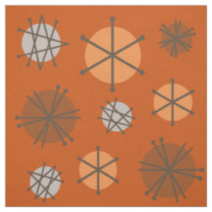 Mittelalter Moderne Sternexplosionen Burnt Orange Stoff