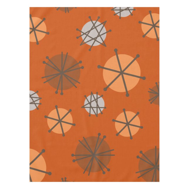 Mittelalter Moderne Sternexplosionen Burnt Orange Tischdecke (Vorderseite)