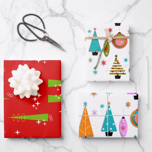 Mittelalter Moderne Weihnachten  Geschenkpapier Set (Vorderseite)