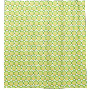 Mittelalter Moderner Limoner Wasserfarbkreis Lemon Duschvorhang