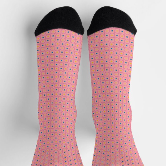 Mittelalter moderner rosafarbener Verriegelungskre Socken (Oben)