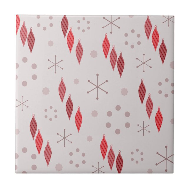 Mittelalter Moderner Winter Rot Fliese (Vorderseite)