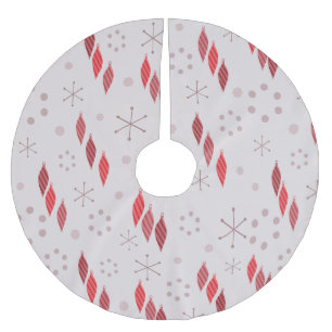 Mittelalter Moderner Winter Rot Polyester Weihnachtsbaumdecke