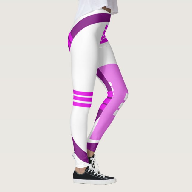 Mittelalter Modernes Abstrakt - Lila Leggings (Rechts)