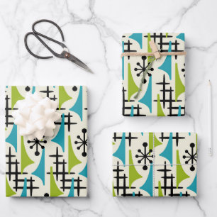 Mittelalter Modernes Abstraktes Muster Geschenkpapier Set