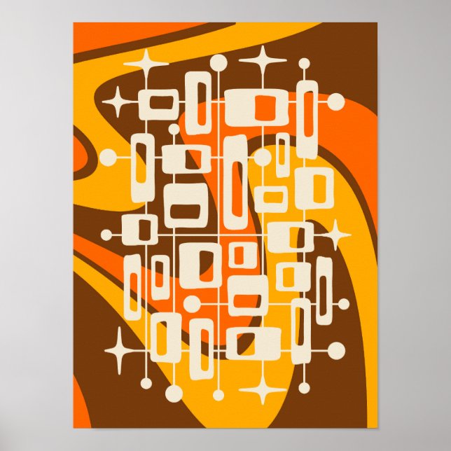Mittelalter Modernes Atomprogramm Abstrakt Poster (Vorne)