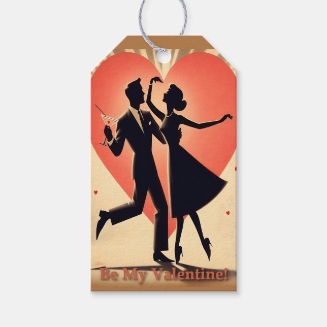 Mittelalter Modernes Valentine Tanzpaket Geschenkanhänger (Vorderseite)