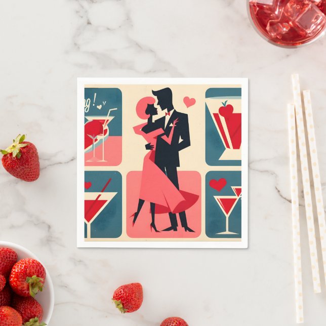 Mittelalter Modernes Valentine Tanzpaket Serviette (Beispiel)