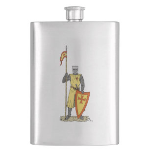 Mittelalter Ritter Anfang des 13. Jahrhunderts Flachmann