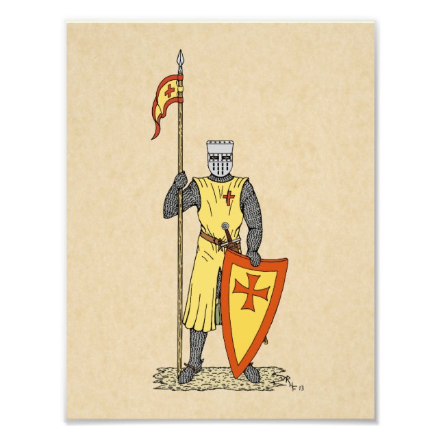 Mittelalter Ritter Anfang des 13. Jahrhunderts Fotodruck (Vorne)