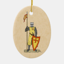 Mittelalter Ritter Anfang des 13. Jahrhunderts Keramikornament