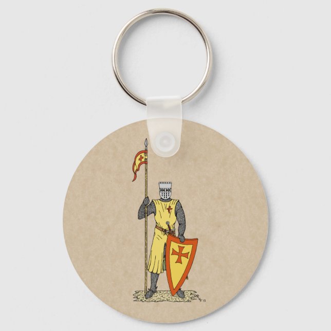Mittelalter Ritter Anfang des 13. Jahrhunderts Schlüsselanhänger (Vorderseite)