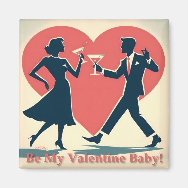 Mittelalter Valentine Angesagt Martini Tanzlein Pa Magnet (Vorne)