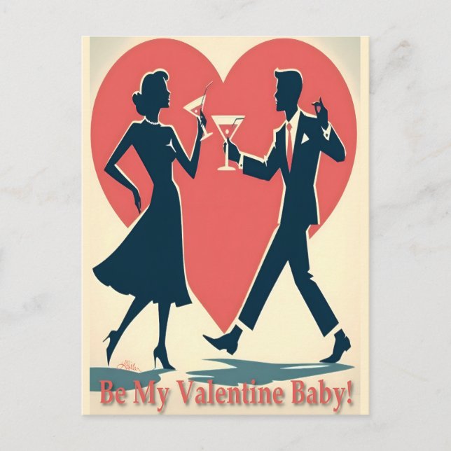 Mittelalter Valentine Angesagt Martini Tanzlein Pa Postkarte (Vorderseite)