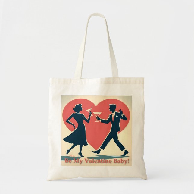 Mittelalter Valentine Angesagt Martini Tanzlein Pa Tragetasche (Vorne)