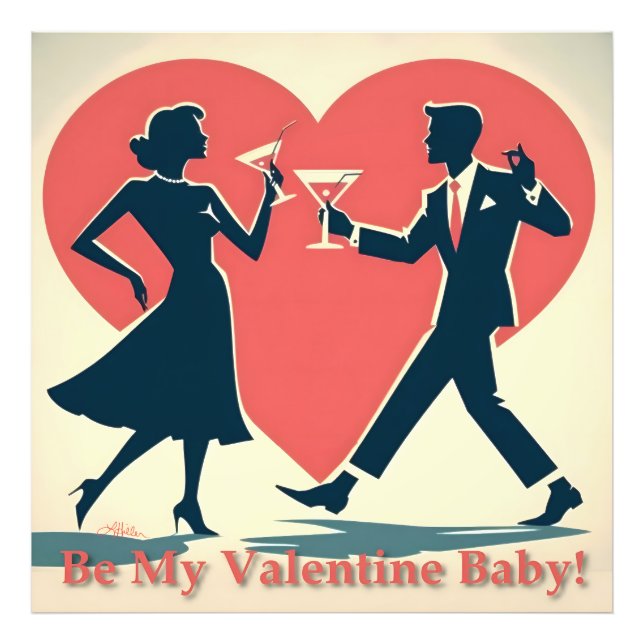 Mittelalter Valentine Modernes Angesagtes Tanzpara Fotodruck (Vorne)