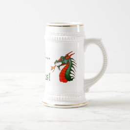Mittelalterlich passen Sie von den Drachen auf Bierglas